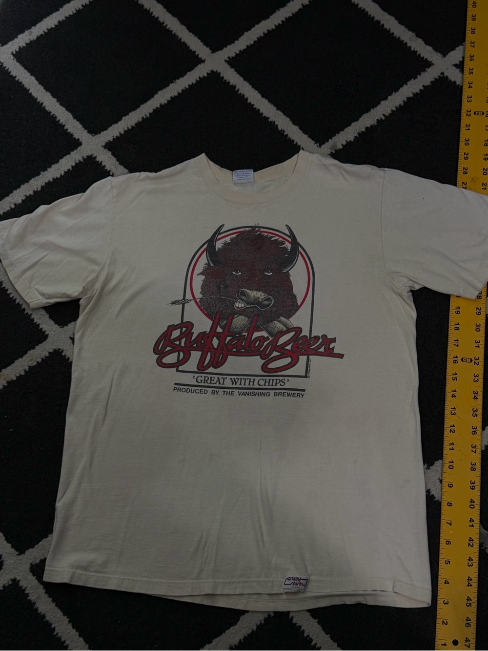 Buffalo Beer Graphic Tee - Cream Short Sleeve Shirt